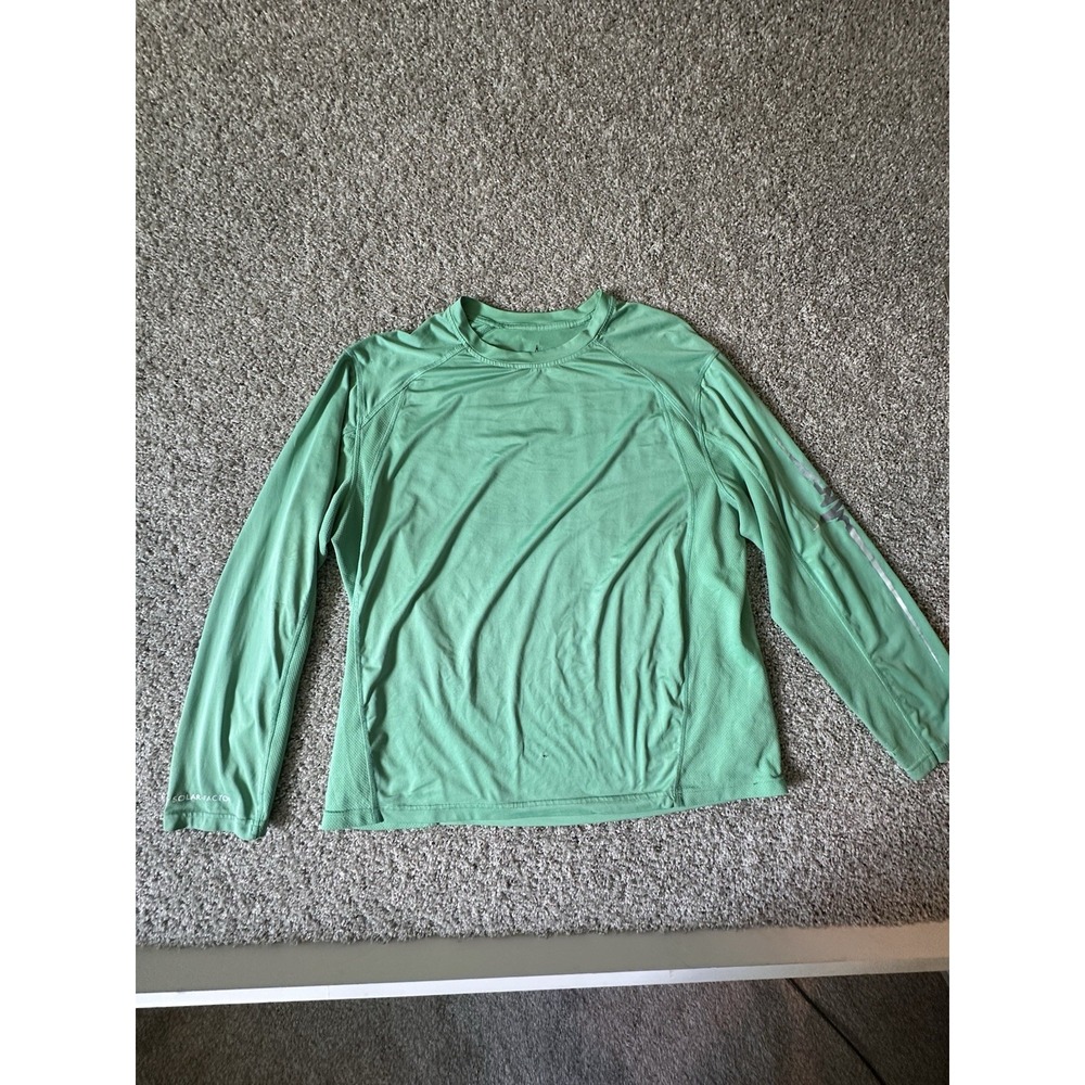 Habit Mens Green Long Sleeve Athletic Shirt Solar Factor Size‎ XL